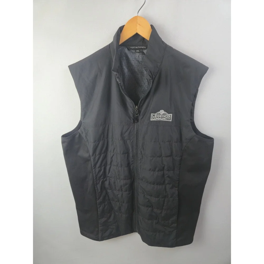 Port Authority NFL Legends Community Vest Black Quilted Hybrid Mens 2XL J852